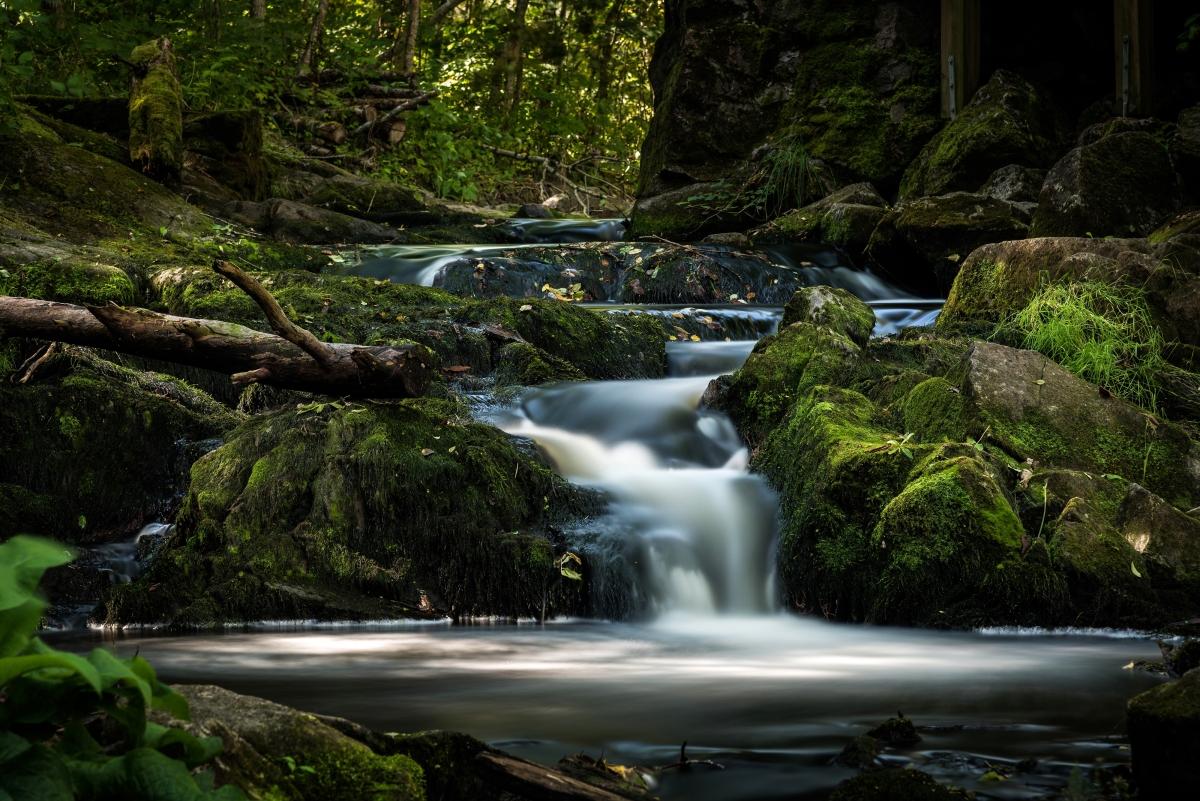 Waterfall in Uppsala Forest, Sweden
