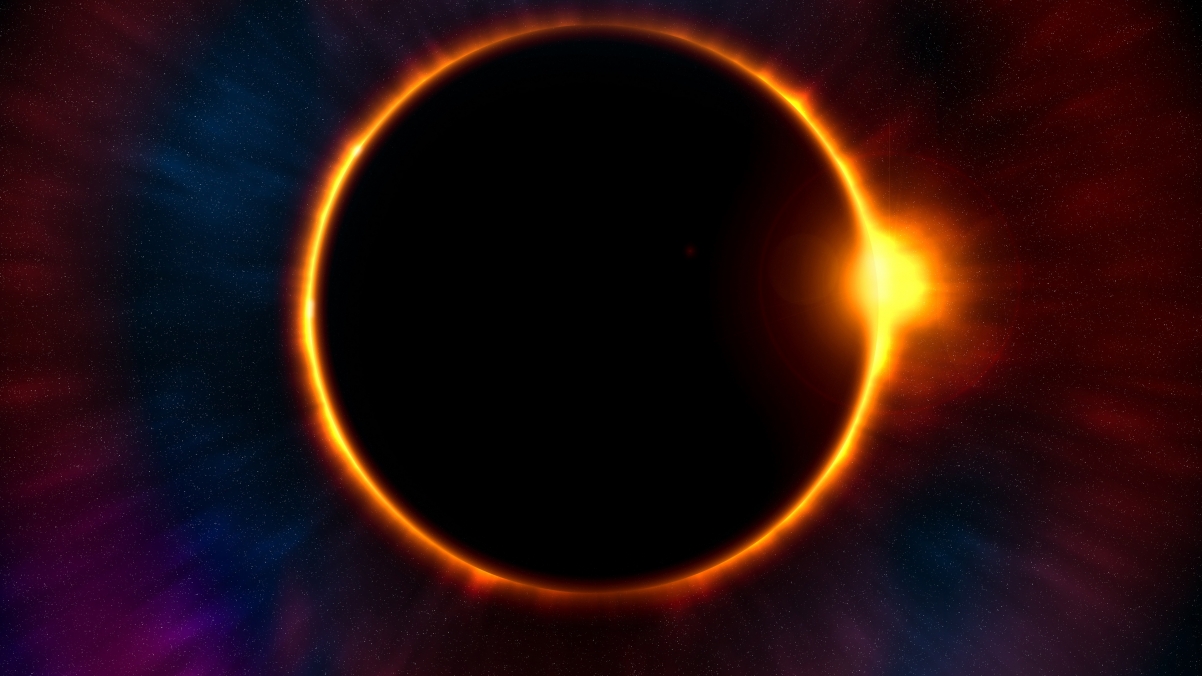 Solar Eclipse Moon Planet 4K Wallpaper
