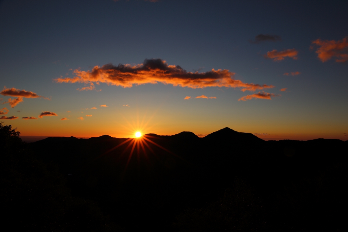 Sunset sky hills sunrise yellow