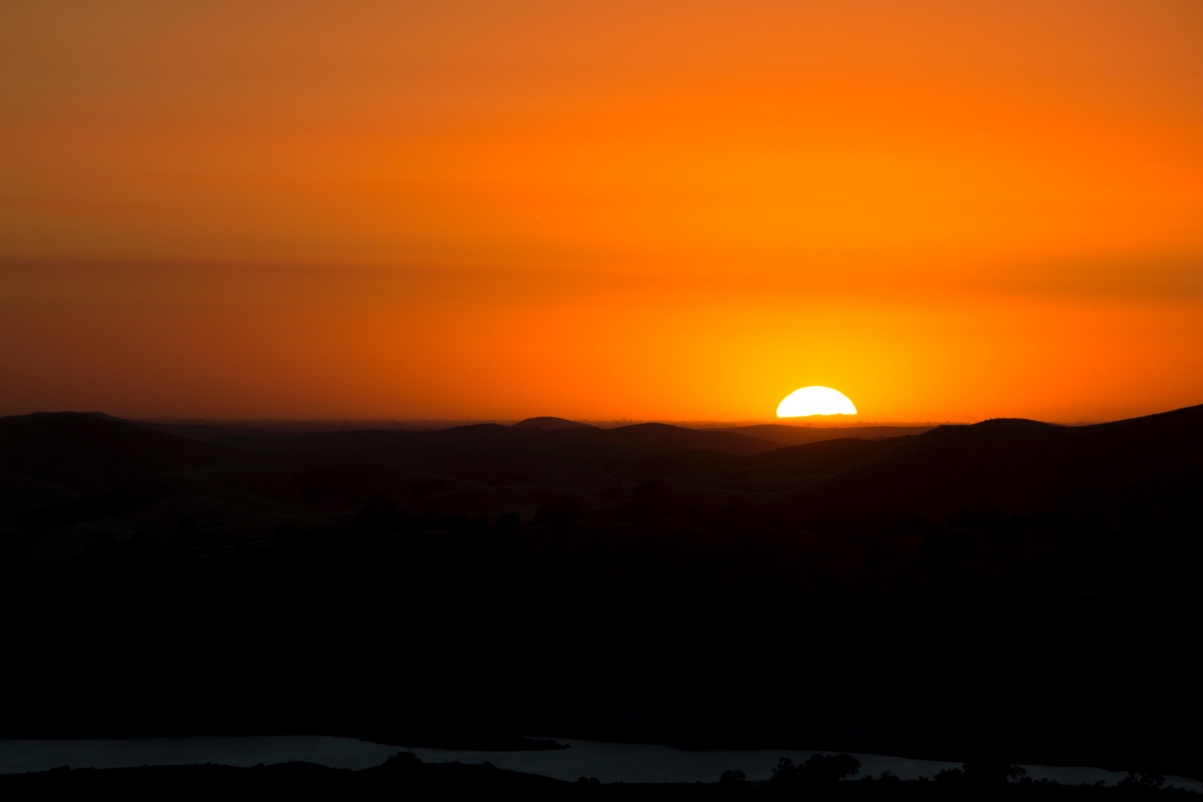 Sunrise and sunset landscape 5K wallpaper
