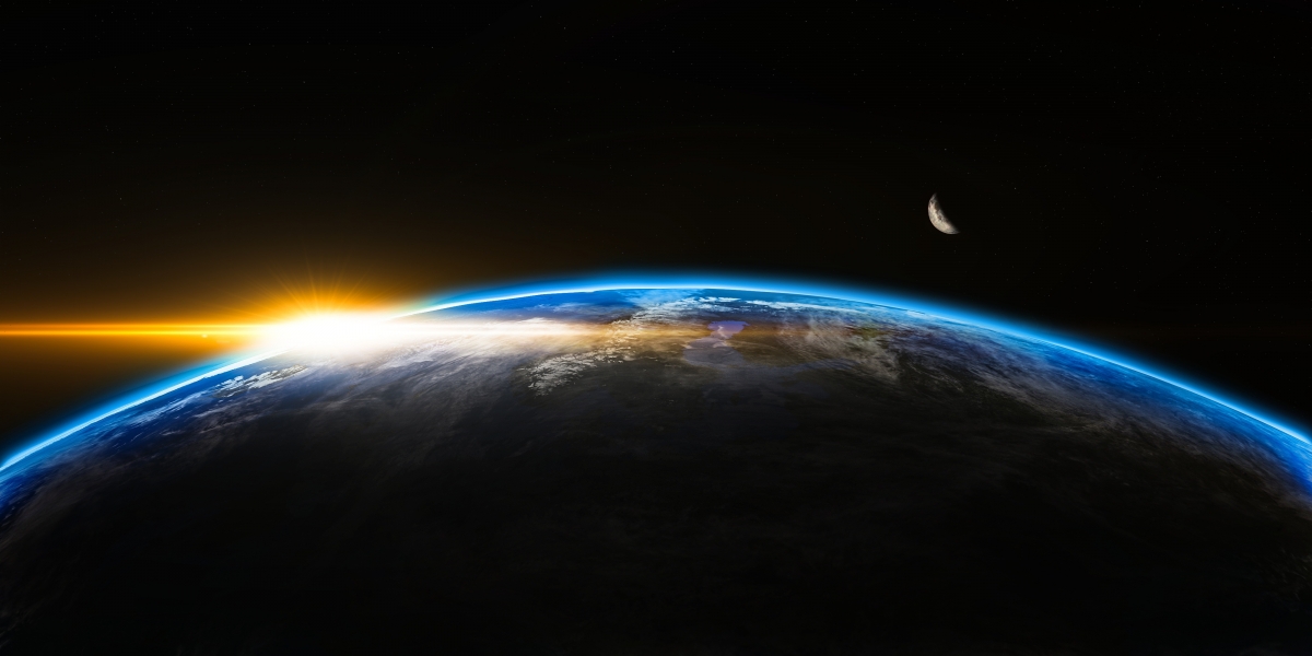 Sunrise space world earth too