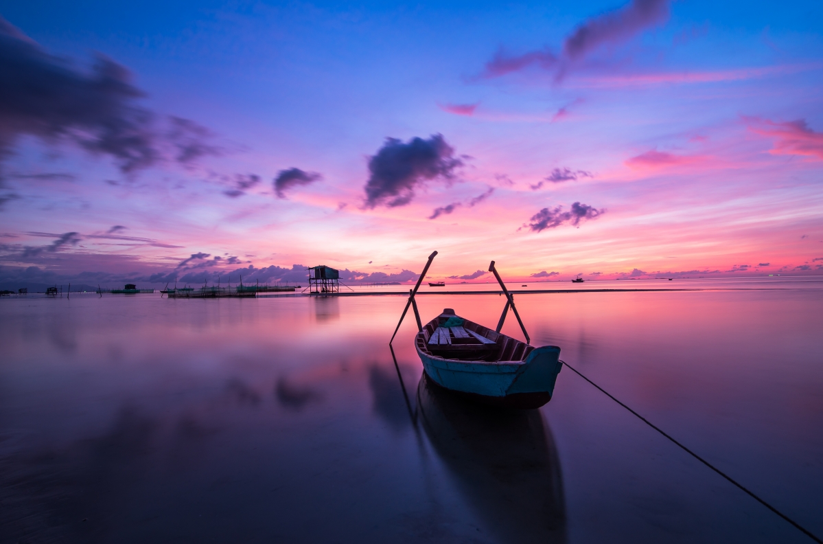 Sunrise Phu Quoc Island Ocean Water Small