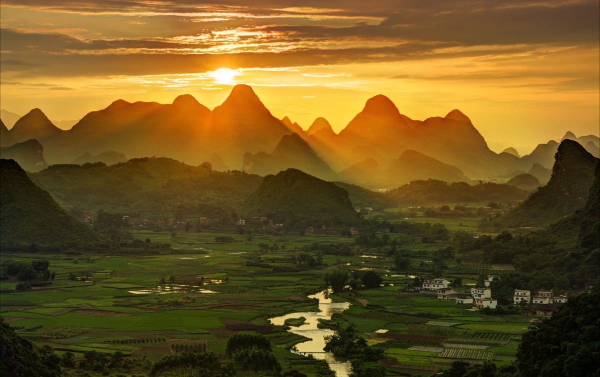 Morning Guilin Landscape 4k Wallpaper