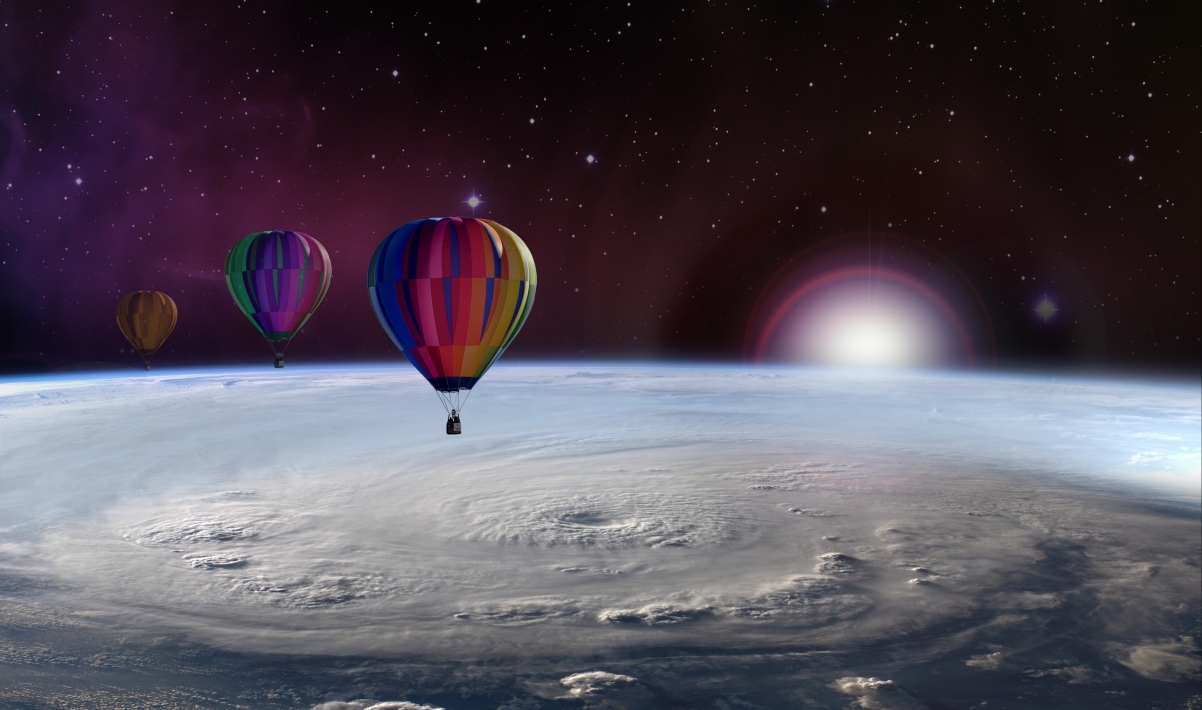 Balloon balloons balloon travel starry sky