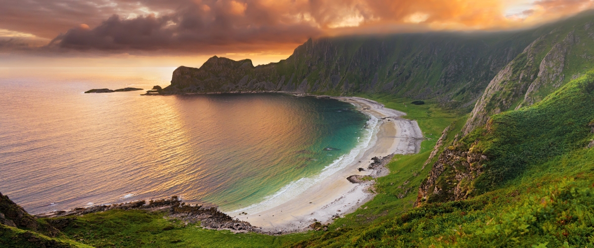 Norway beach landscape 3440x1440 wall