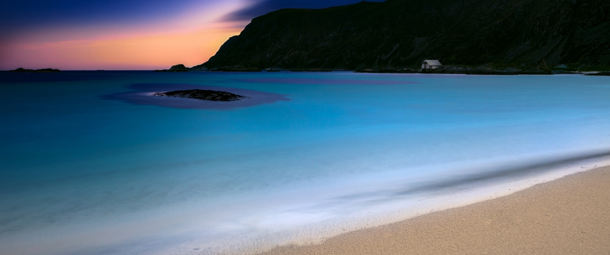 Norway beach 3440x1440 landscape wall