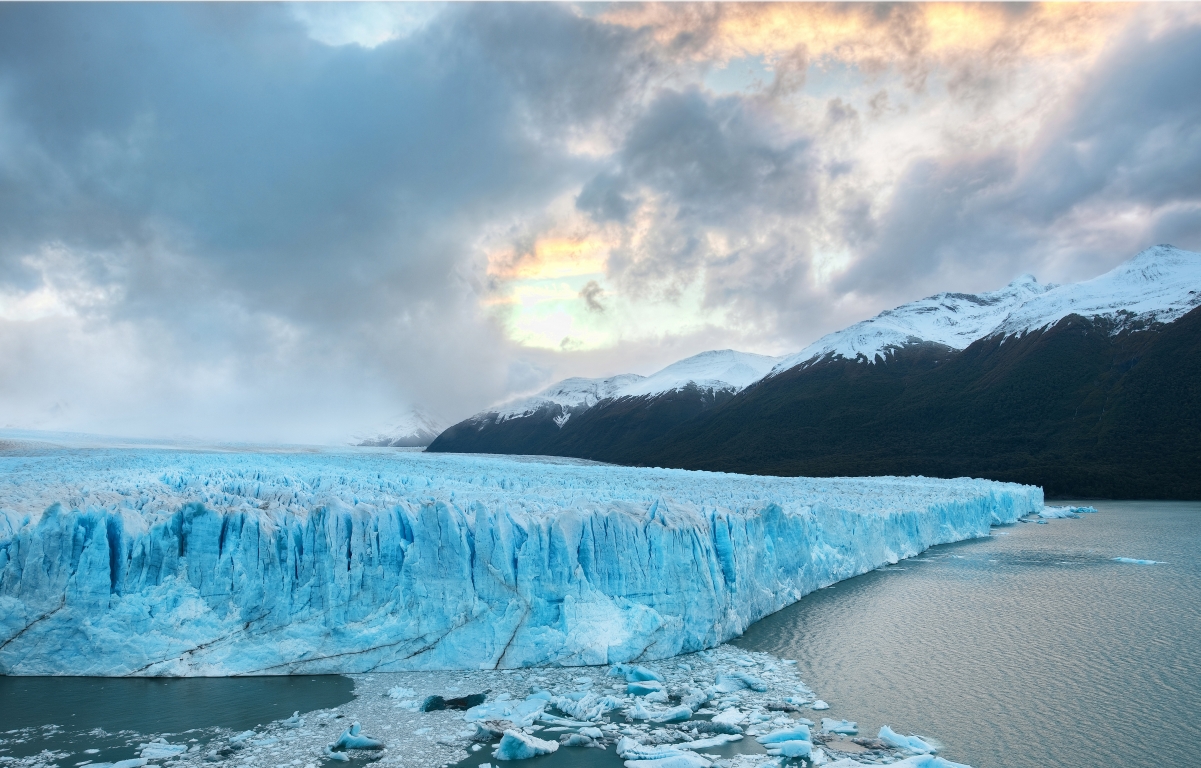 South American Patagonia 4K landscape map