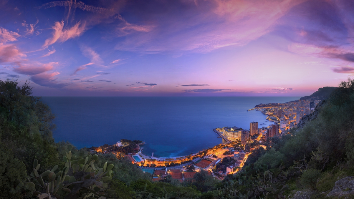 Monaco Winter Clouds Panorama 4K Wind