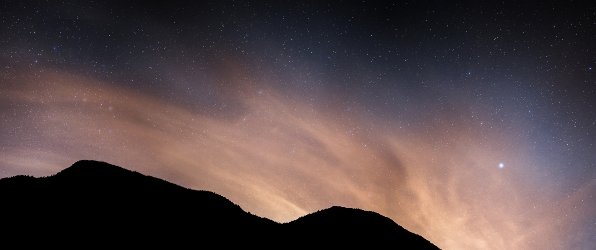 Beautiful starry sky scenery 3440x1440 high