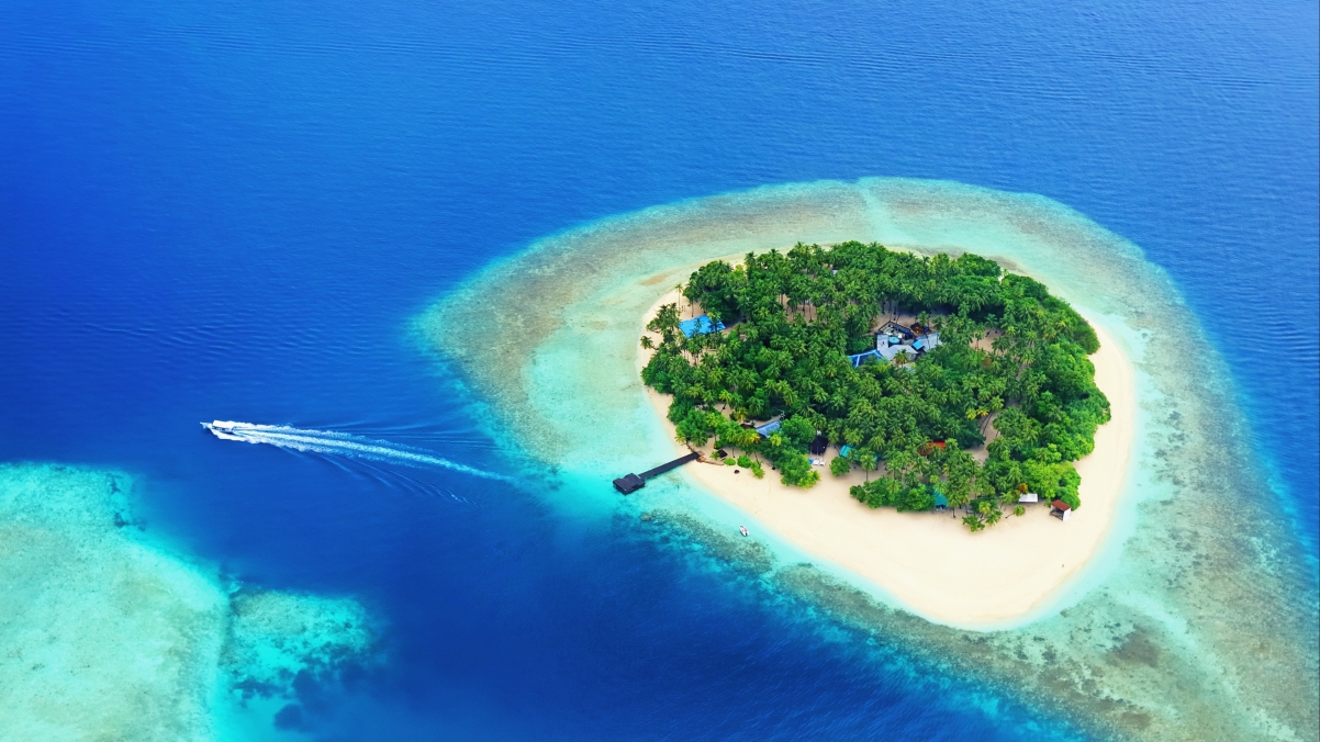 Beautiful island scenery 4k wallpaper