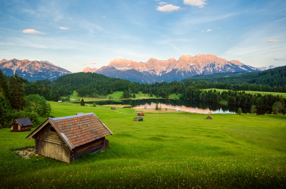 Beautiful alpine landscape 4k