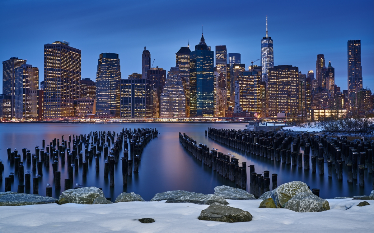 New York City Night 4K Landscape Wallpaper