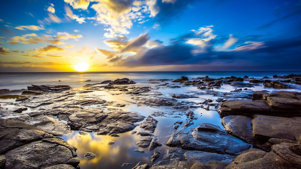 Kapalua sunset on the coast of Maui