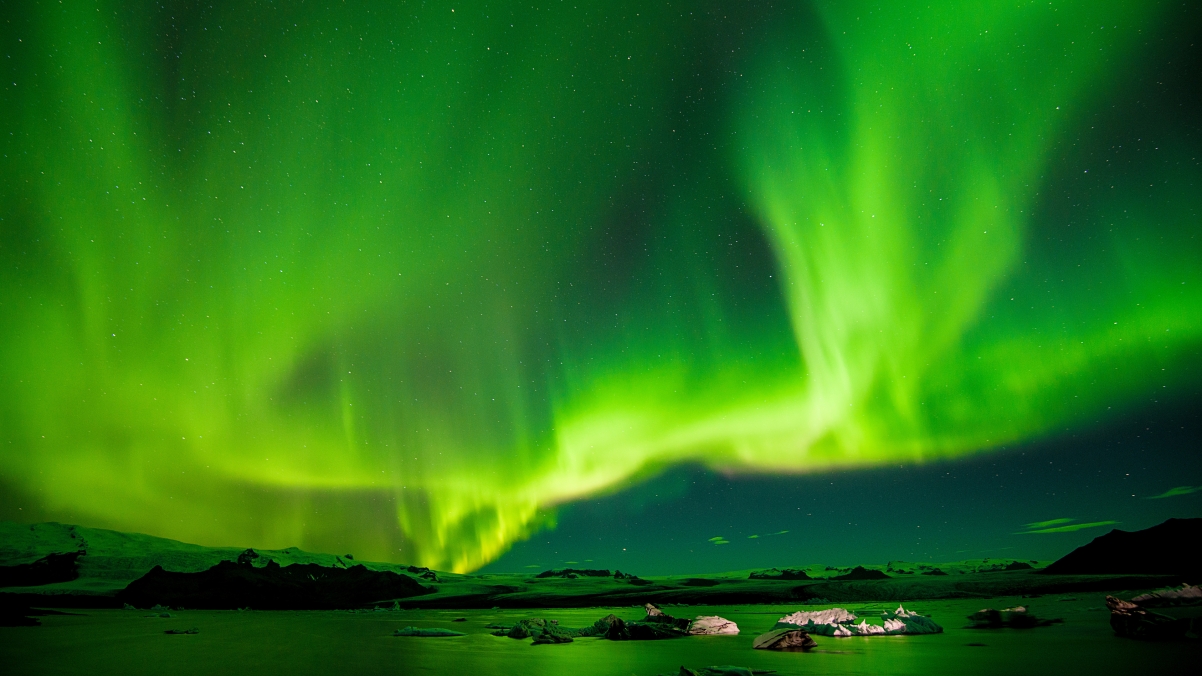 Green Starry Sky 4K Wallpaper