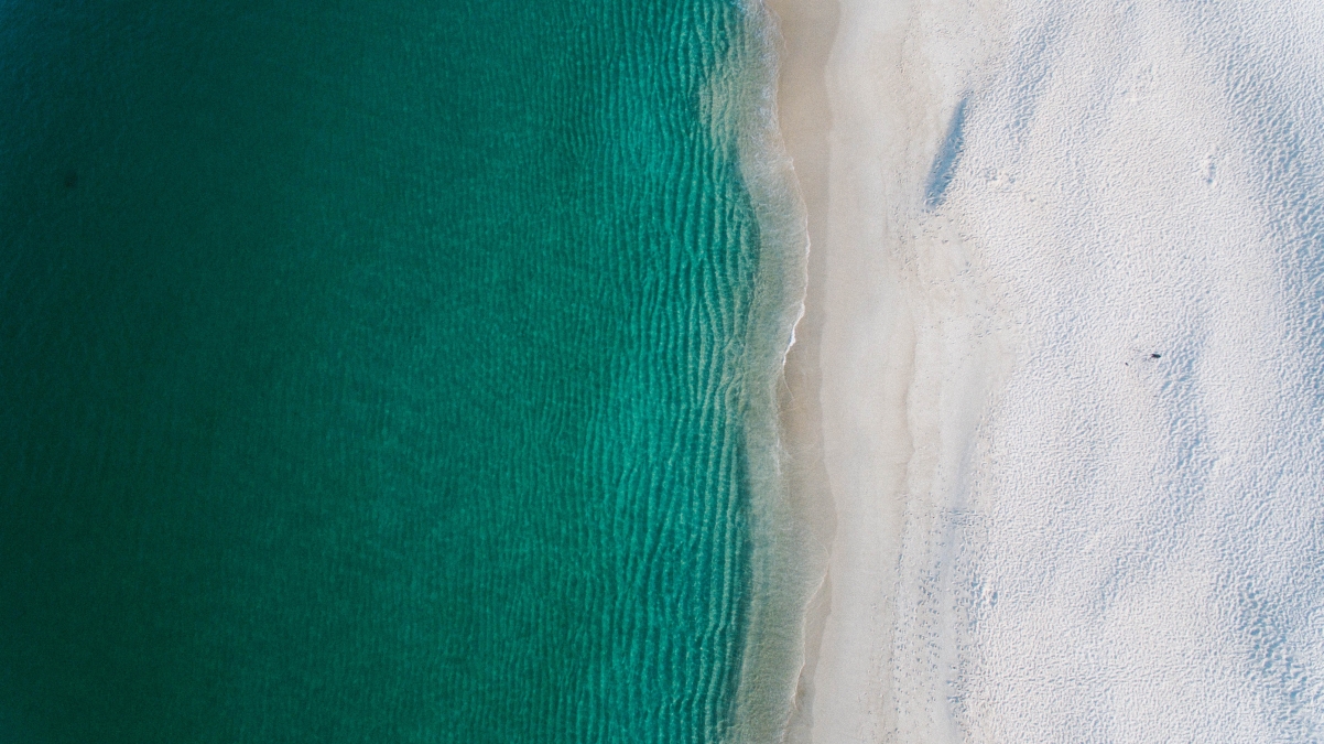 Green ocean beach sand sea