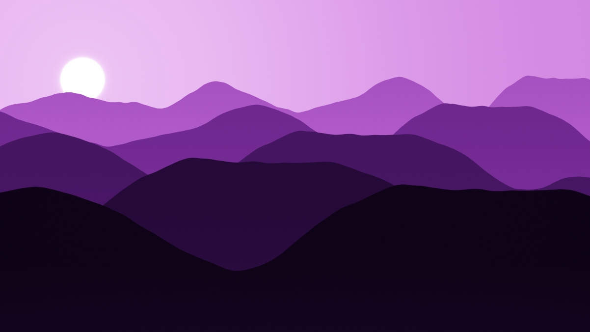 Rolling mountains, moon 4k landscape