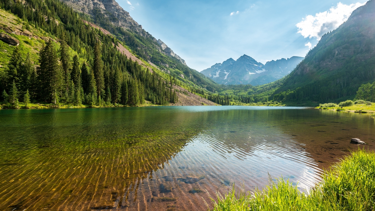 Maroon Bells 4K Landscape Landscape Wallpaper