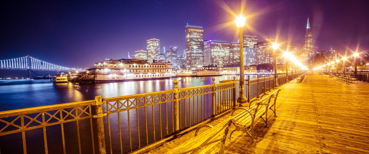 Old pier francisco night