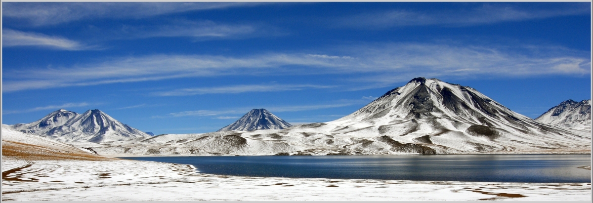 Andes mountains 4k landscape with blue sky