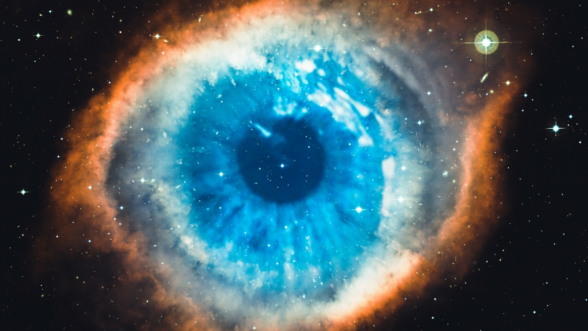 Blue spiral nebula galaxy universe