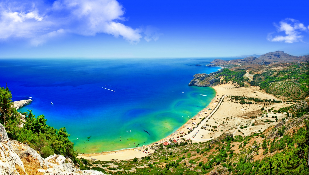 Blue coast, sea, beach, sky