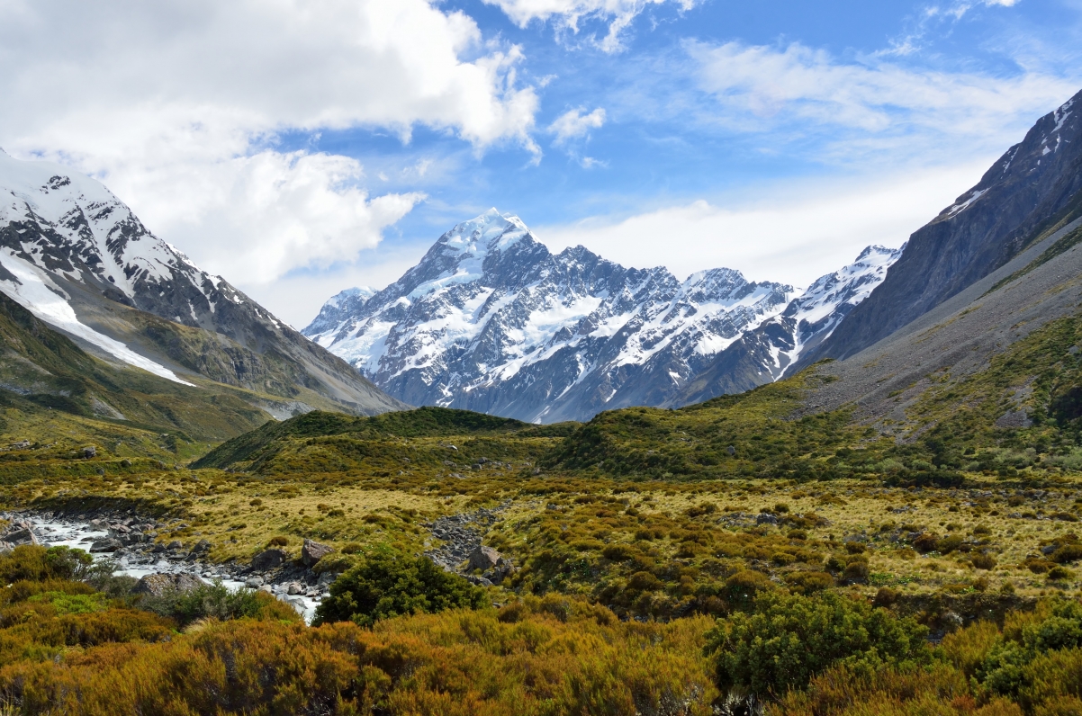 Mount Cook New Zealand Alpine Sky