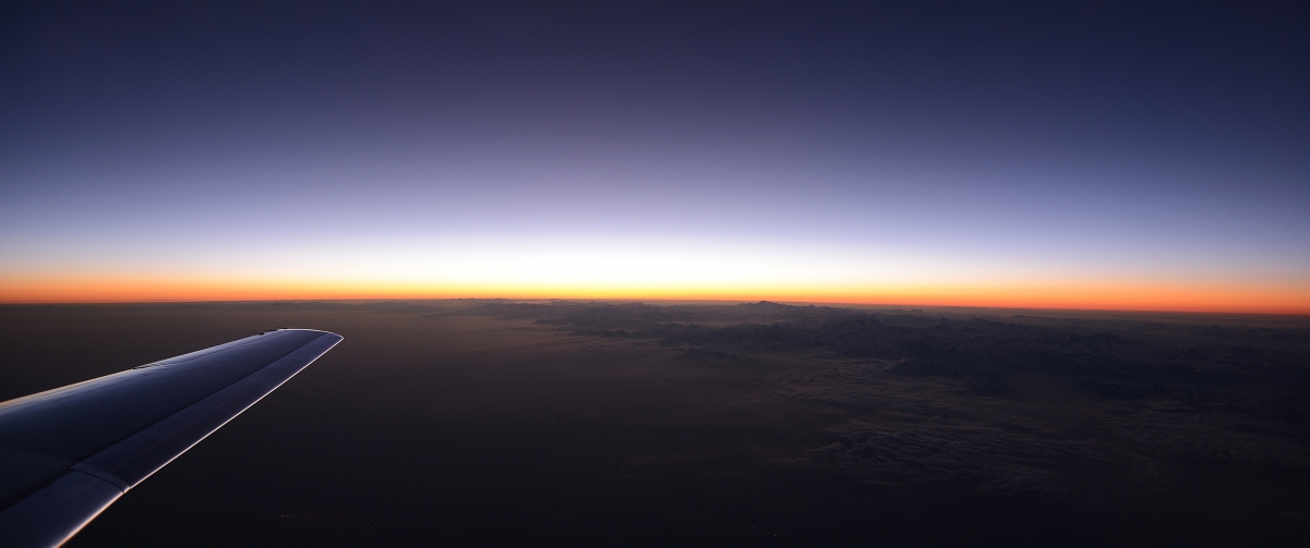 Aerial sunset wing 3440x1440 wind