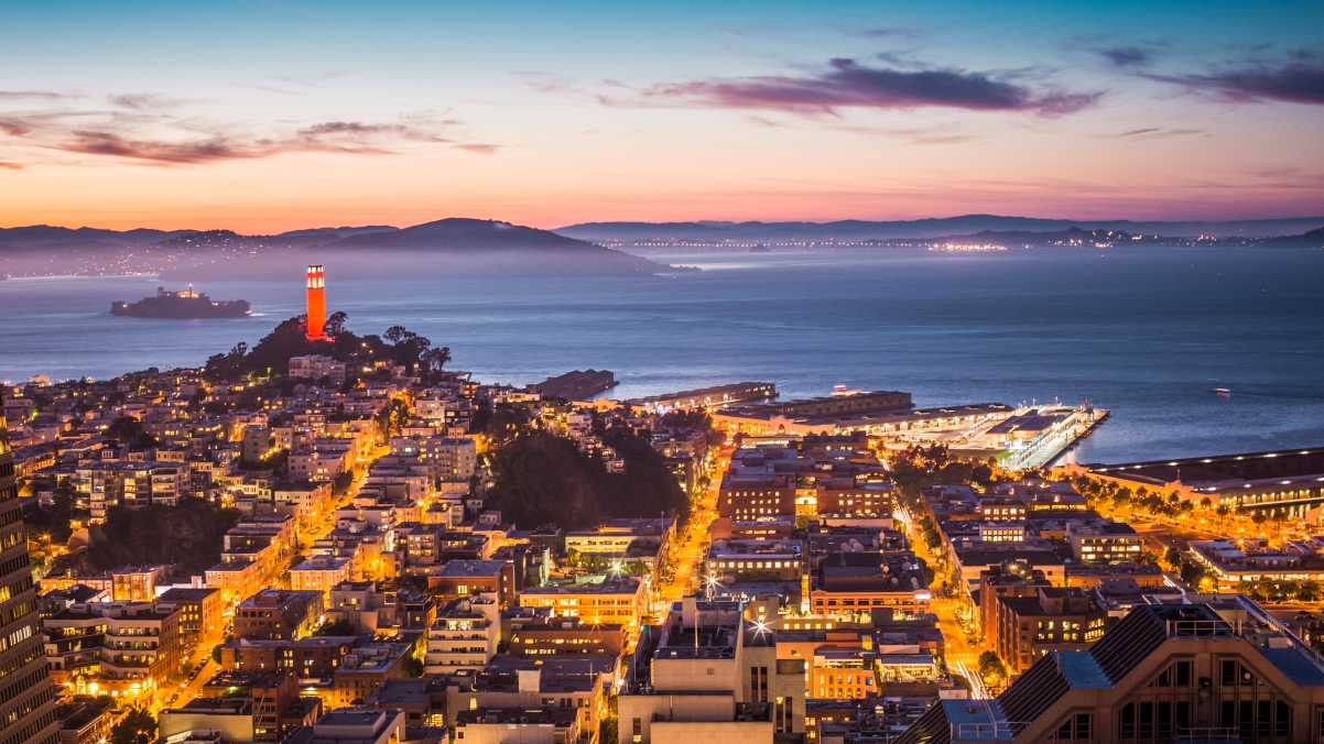 Coit Tower Alcatraz Island San Francisco