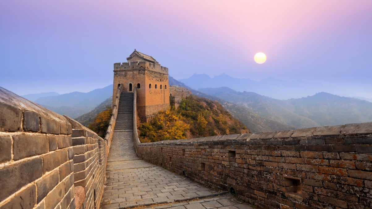 Jinshanling Great Wall scenic sunrise 5k wall