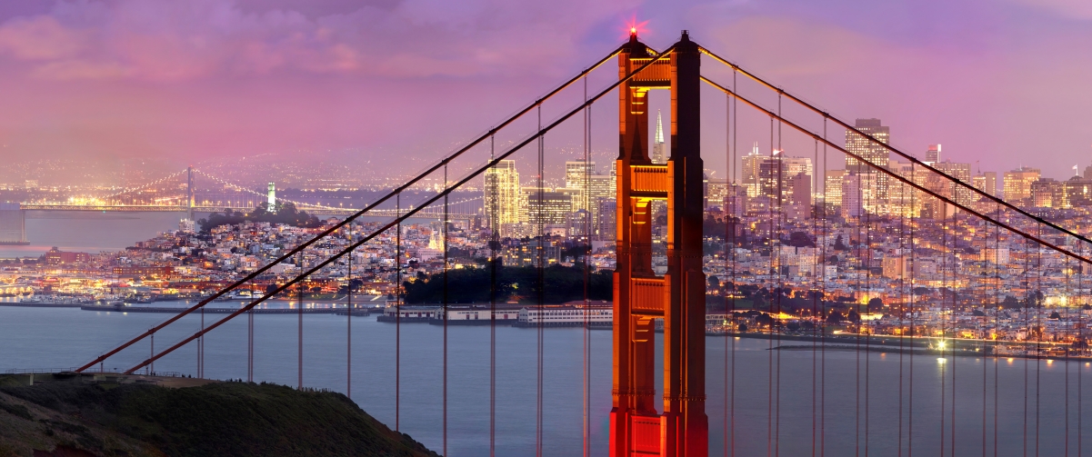 Golden Gate Bridge curved screen wallpaper 3440