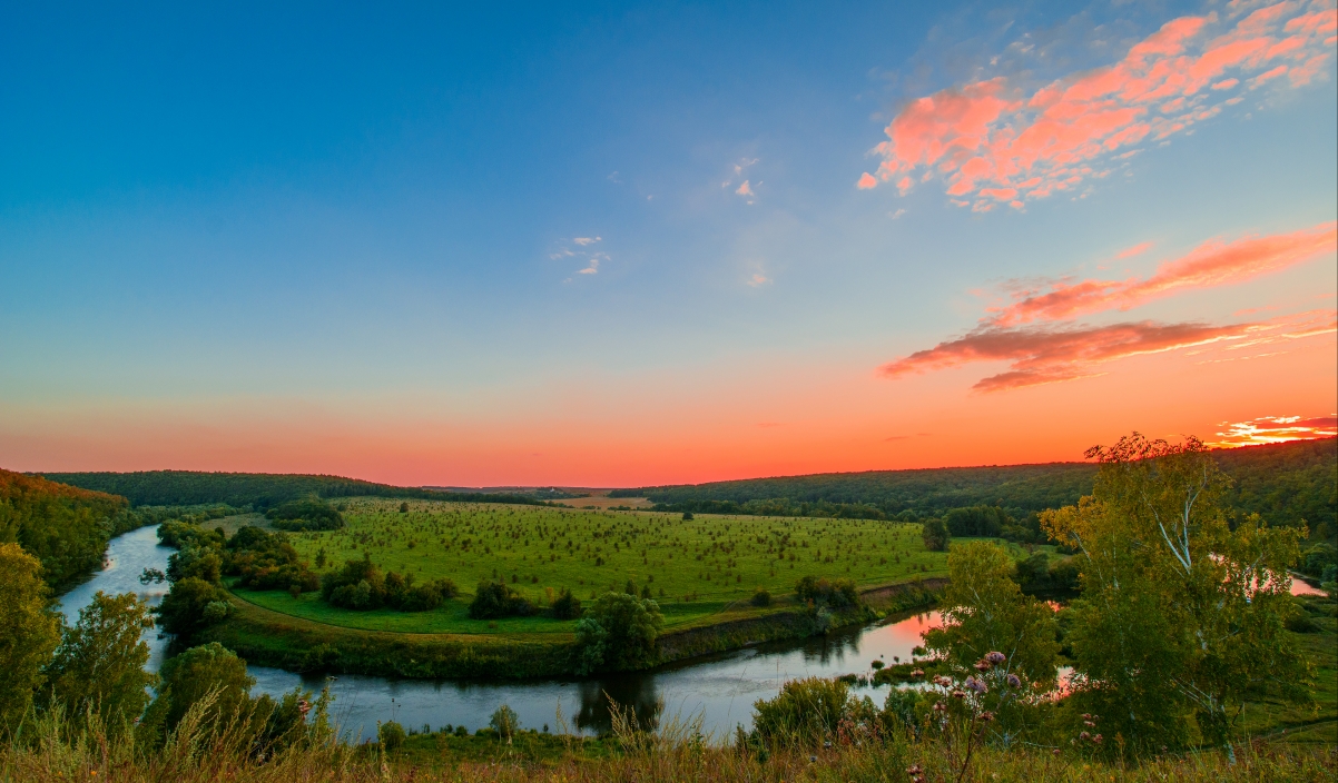 Red sunset russia beautiful