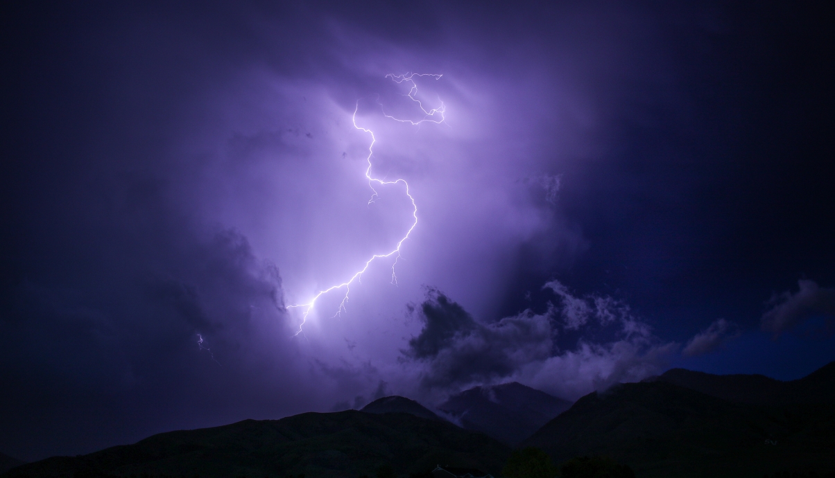 Dark lightning mountain nature outdoor