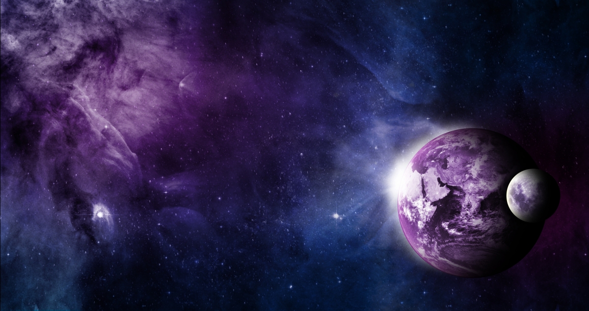 Picture of the vast universe and starry sky