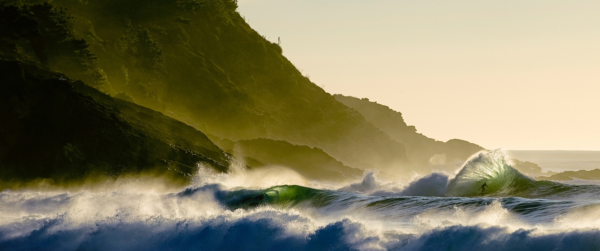 Ocean waves 3440x1440 landscape wall
