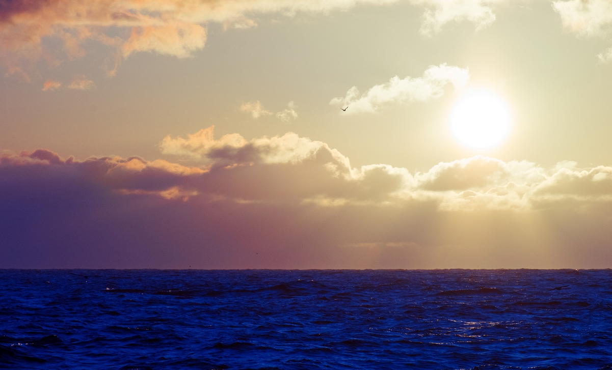 Ocean sea sky cloud sun