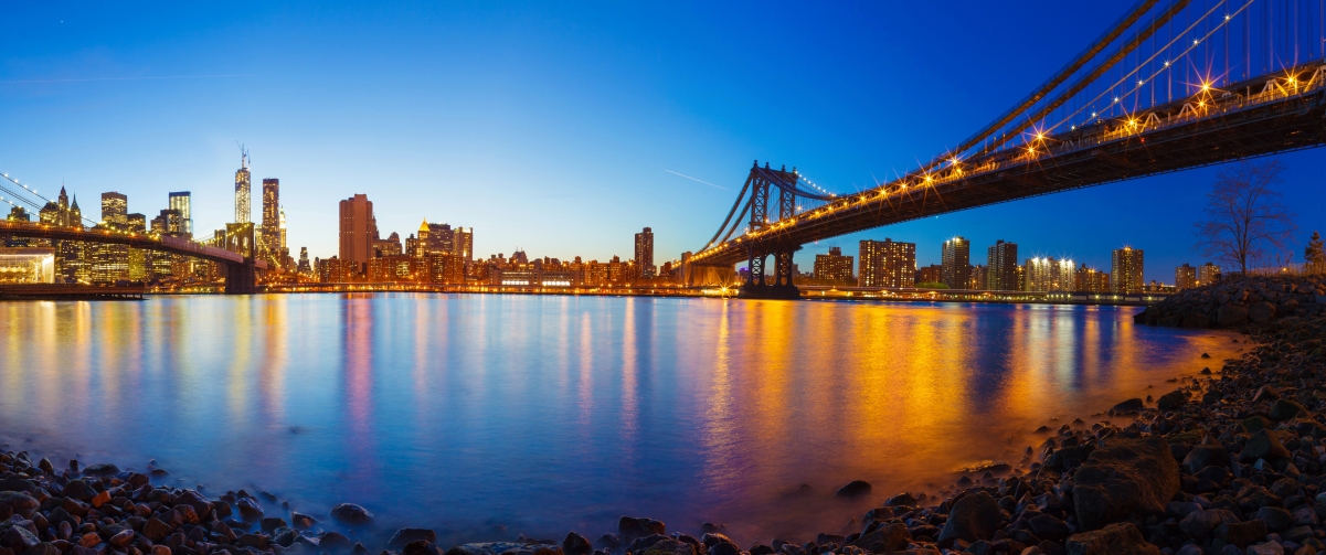 Panoramic view of the bay, Manhattan, New York