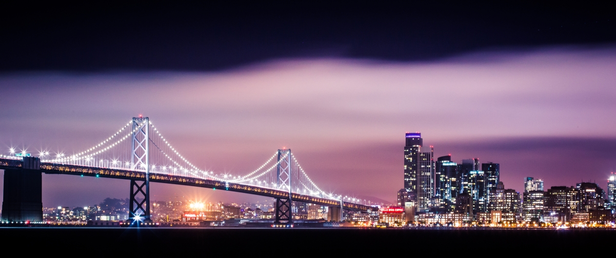 Bay Bridge and San Francisco Skyscraper