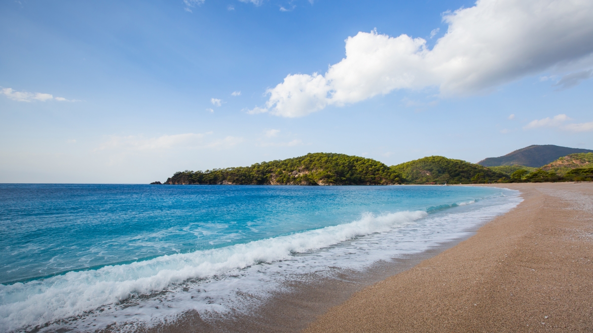Beach, blue sea, sand, coast