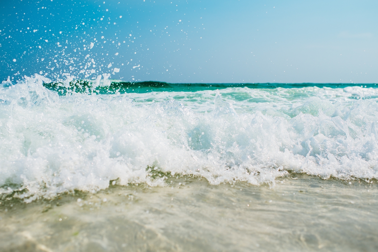 Beach foam ocean seascape sea
