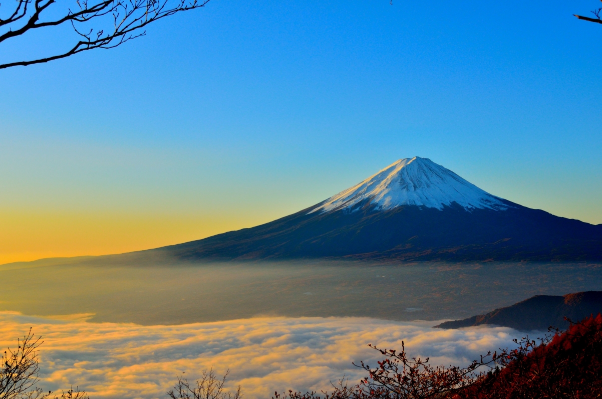 Sea of ​​Clouds Sunrise Mount Fuji 4k Wind