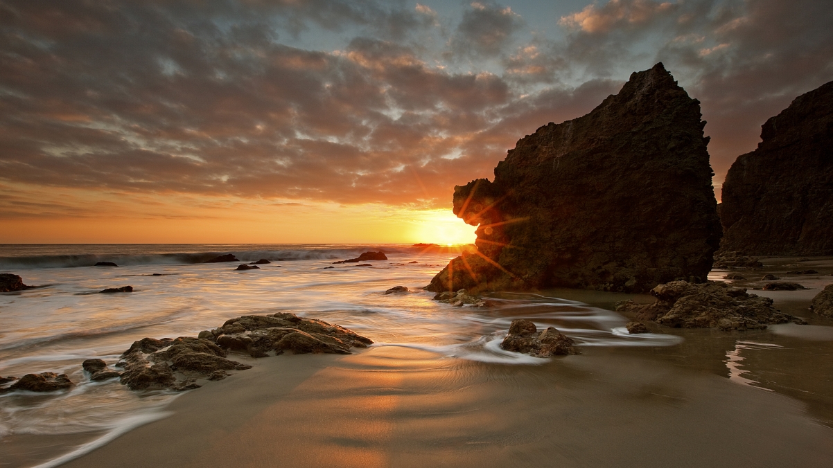 Seaside scenery cloud rock microsoft w