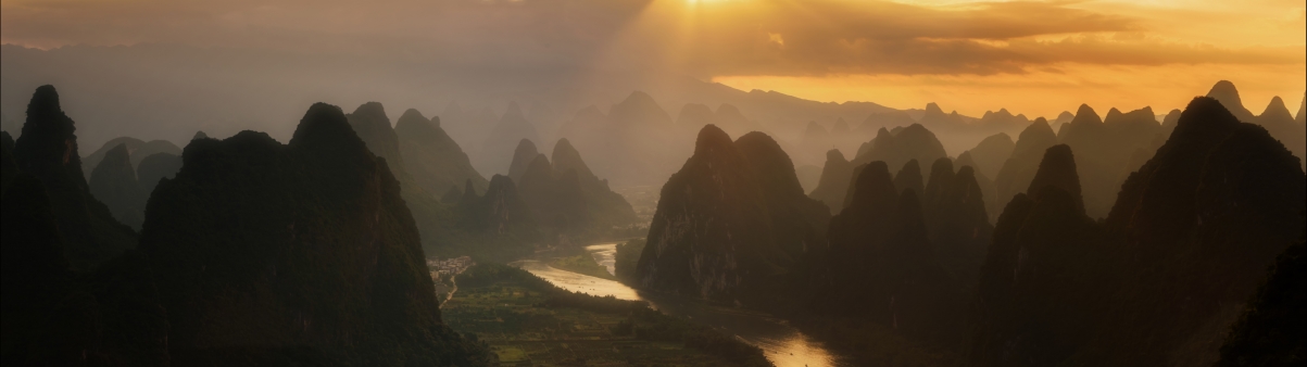 Guilin Yangshuo Lijiang River Landscape Sunset 51