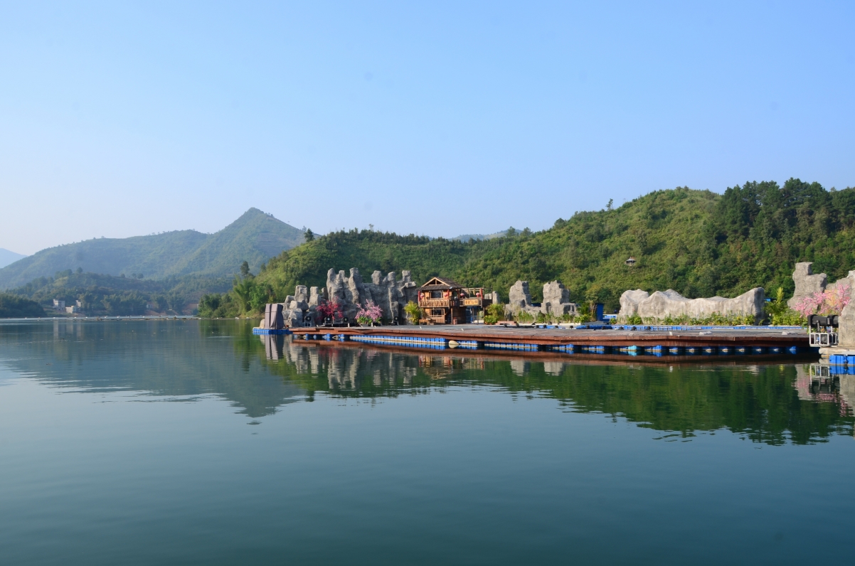 Guangxi Bama Changshou Village scenery 4k map