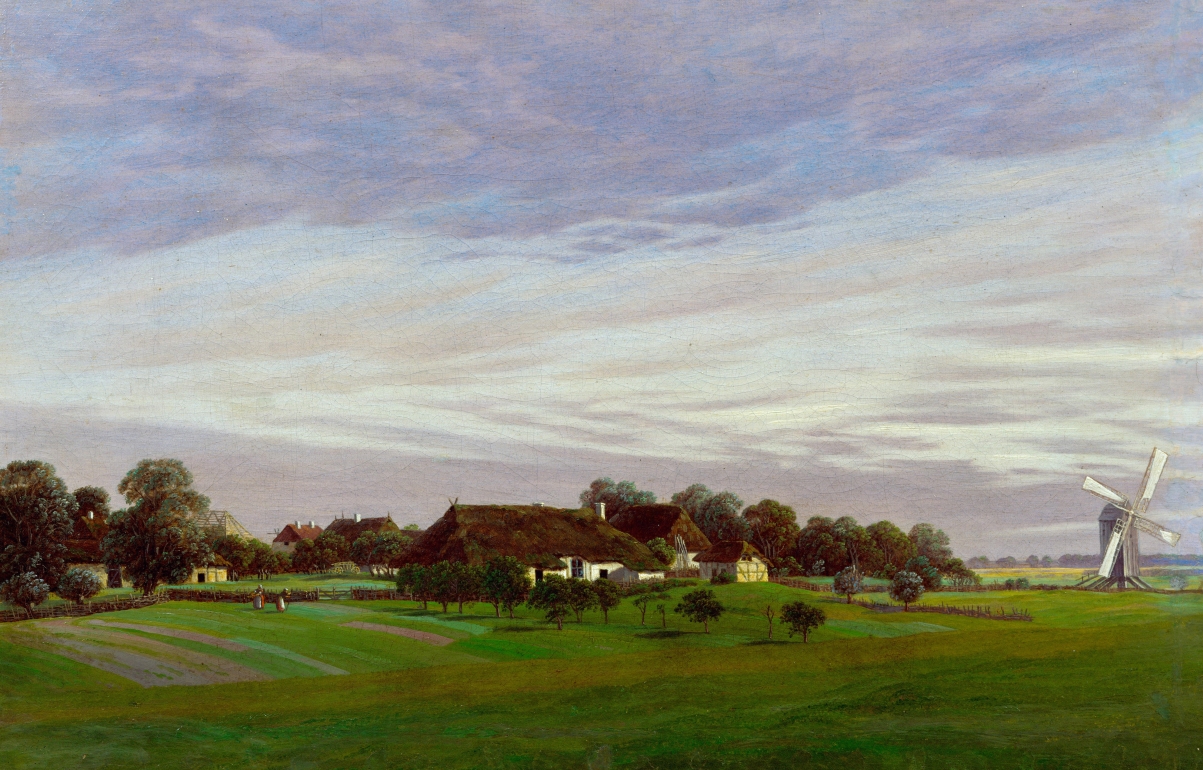 House, windmill, Caspar David