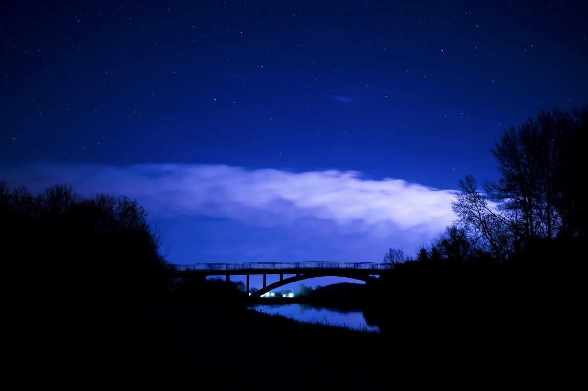 Starry sky, night, night