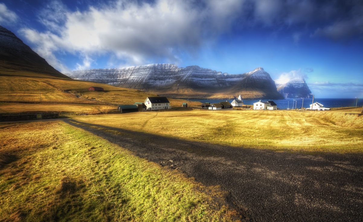 Faro Island Village 5K Landscape Wallpaper
