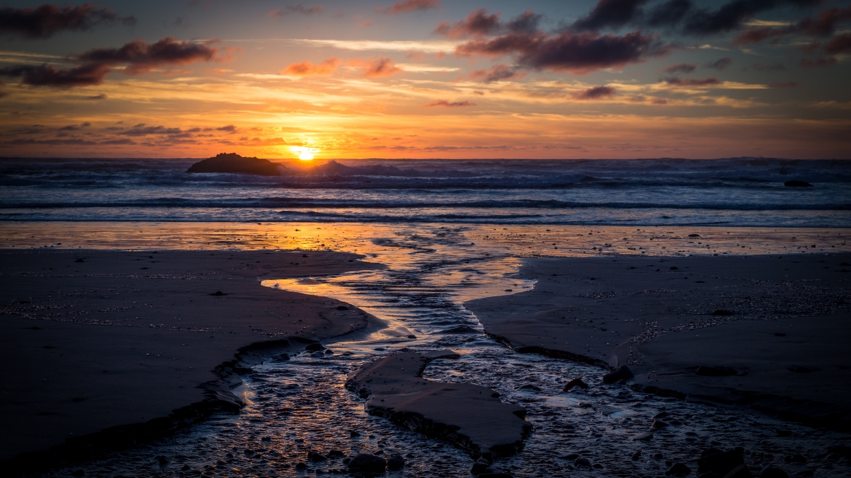 Oregon Coast Sunset 3840x216