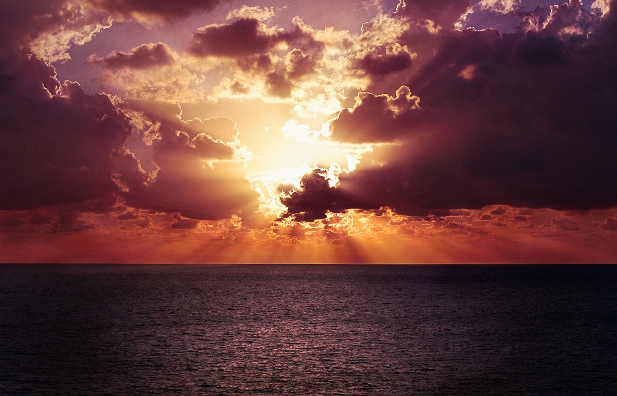 Horizon sky sunset ocean