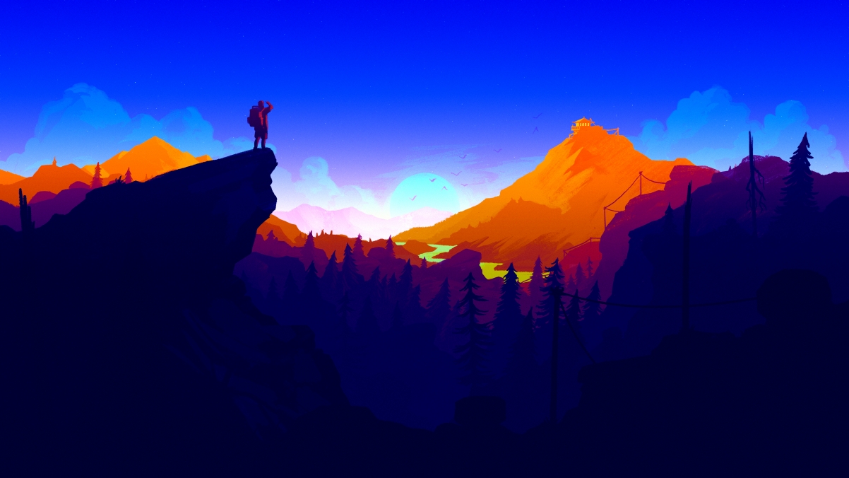 Climbers, mountains, beautiful scenery 4K