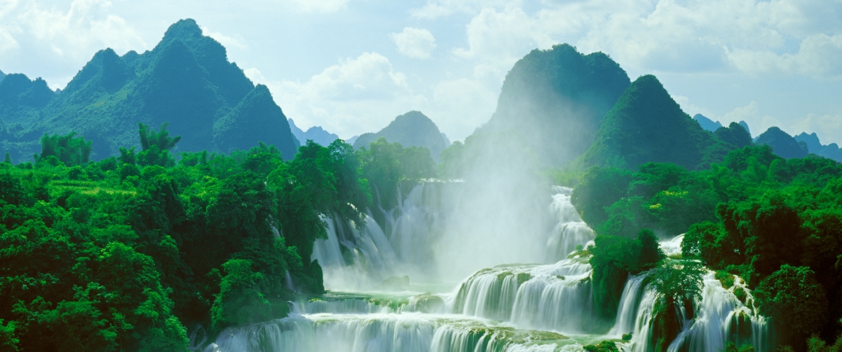 Detian Waterfall 3440x1440 high scenery